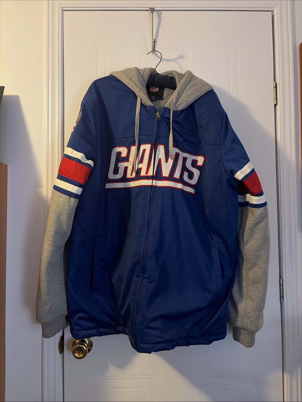 NY Giants Jersey Sweatshirt, Hoodie, Full Zip Size XL - Vintage